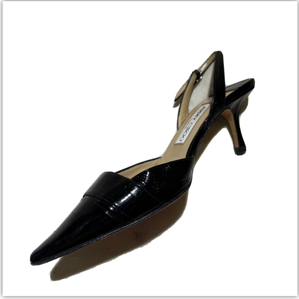 AUTHENTIC JIMMY CHOO LONDON ITALIAN MADE SEXY SLINGBACK SHOES , 37.5